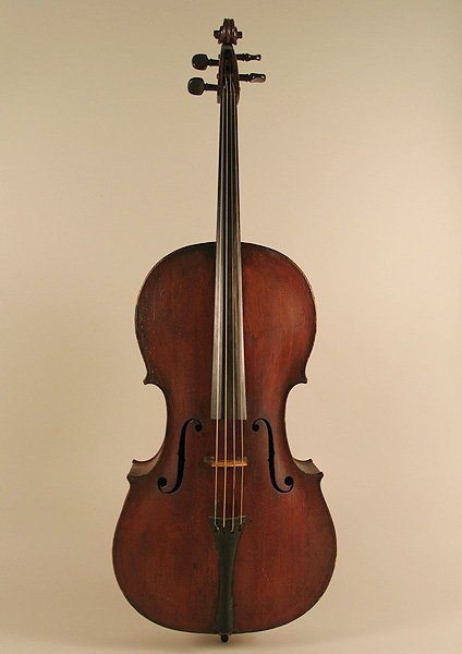 Violoncelo barroco, construído por Pierre Louvet, c. 1754