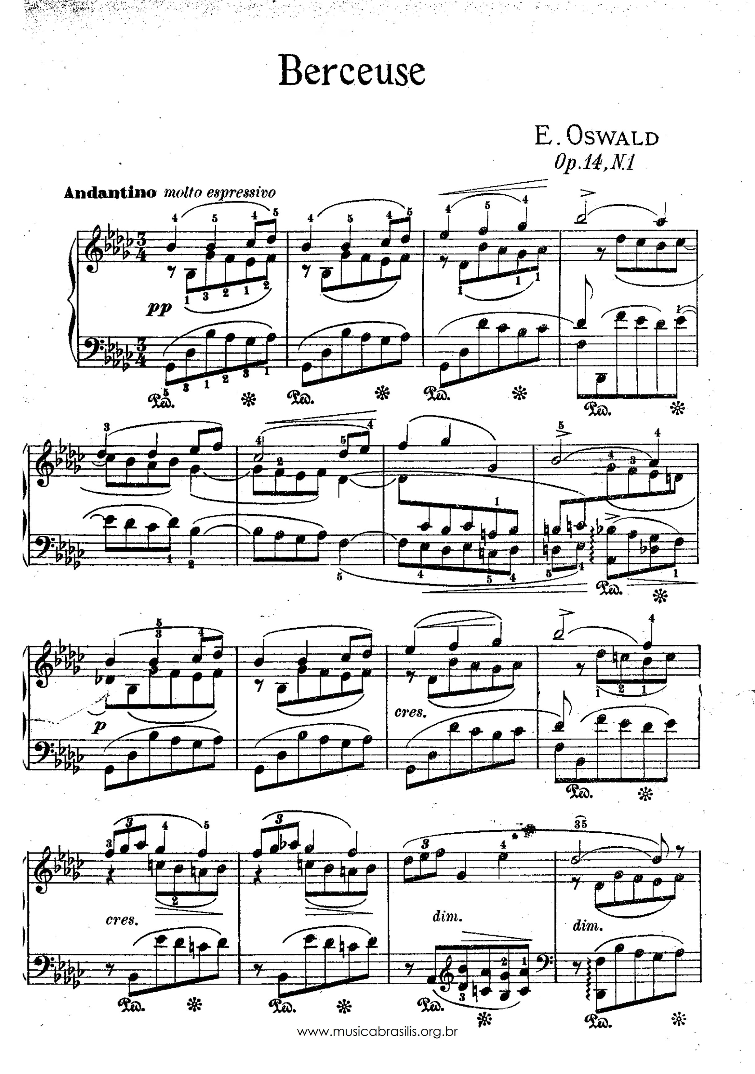 Berceuse Op. 14, nº 1