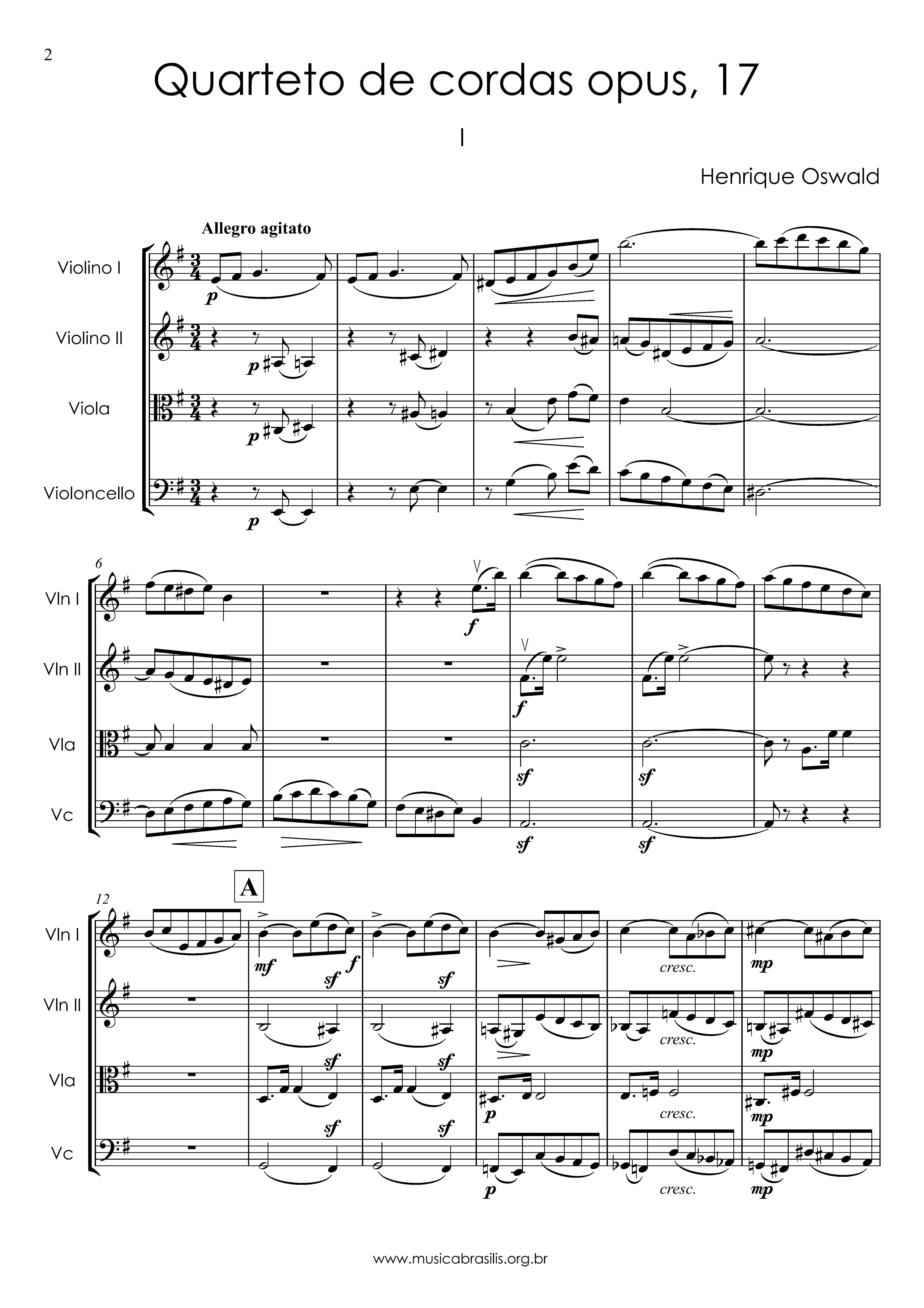 Quarteto de Cordas opus, 17